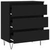 vidaXL Credenza Nero 60x35x70 cm in Legno Multistrato