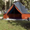 vidaXL Tenda Familiare Tipi 10 Persone Grigia e Arancione Impermeabile