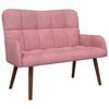 vidaXL Divano a 2 Posti Rosa 115 x 61 x 87 cm Velluto