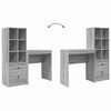 vidaXL Scrivania con cassetto 2 pcs Grigio Sonoma