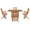 vidaXL Set da Pranzo per Giardino Marrone Legno Teak Massello