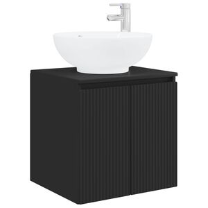 vidaXL Mobile Lavabo da Parete Nero 49,5 x 44,5 x 65 cm