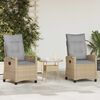 vidaXL Sedia da Giardino 2 pcs Beige e Grigio Chiaro 56 x 60 x 112 cm