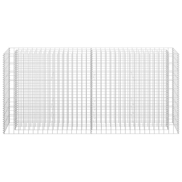 vidaXL Gabbione Letto Rialzato in Acciaio Zincato 180x30x90 cm