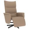 vidaXL Poltrona Reclinabile con Poggiapiedi Cappuccino in Similpelle