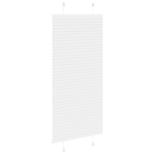 vidaXL Tenda Plissettata Bianca 55x150 cm Larghezza Tessuto 54,4 cm