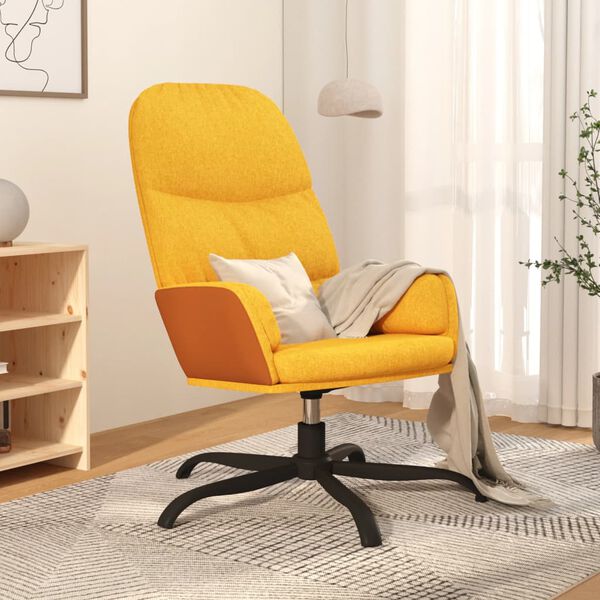 vidaXL Sedia Relax Giallo Senape in Tessuto