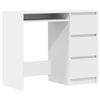 vidaXL Scrivania Bianca 90x45x76 cm in Legno Multistrato