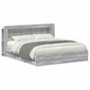 vidaXL Telaio del letto con storage Sonoma grigio 200 x 200 cm