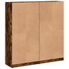 vidaXL Libreria Ante Rovere Fumo 136x37x142 cm in Legno Multistrato