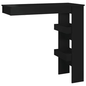 vidaXL Bancone da Muro Nero 102x45x103,5 cm in Legno Compensato