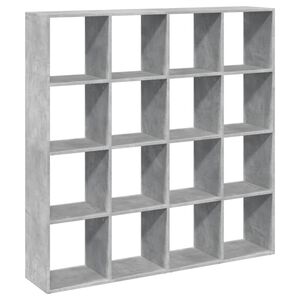 vidaXL Libreria Grigio Cemento 137,5x29x137,5 cm in Legno Multistrato