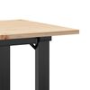 vidaXL Tavolino Salotto Telaio a O 100x50x45cm Legno Pino e Acciaio