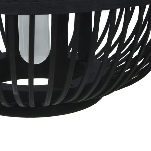 vidaXL Lampadario da Soffitto Nero in Salice 40 W 30x22 cm Globo E27