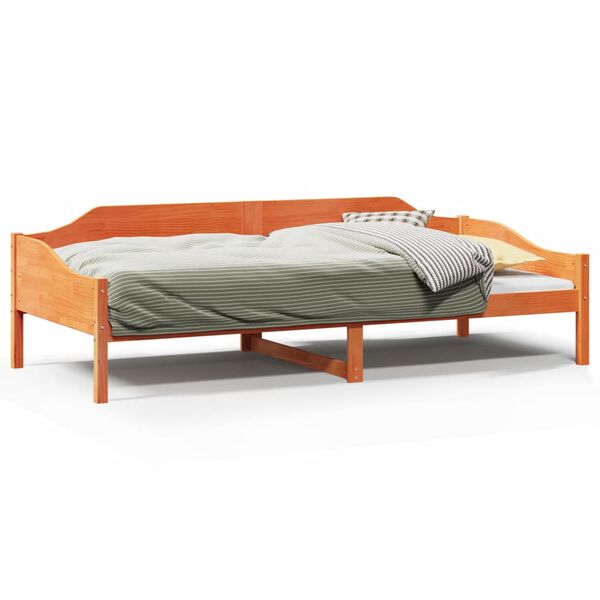 vidaXL Letto senza Materasso Marrone Cera 90x200 cm Legno di Pino