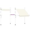 vidaXL Tenda da Sole Retrattile Manuale 200 cm Crema