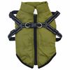 vidaXL Cappotto per Cani Verde militare L32 Pile e Poliestere