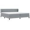 vidaXL Letto a molle con materasso Grigio chiaro 200 x 200 cm Tessuto