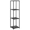 vidaXL Scaffale Nero 30x30x120 cm in Polyrattan