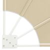 vidaXL Schermo di Privacy per Balcone Beige 115 x 115 cm Tessuto