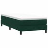vidaXL Letto a Molle senza Materasso Verde Scuro 80x220 cm Velluto