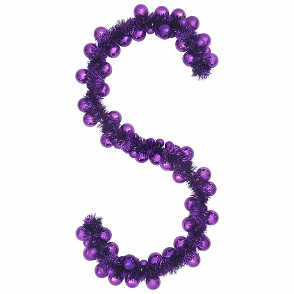 vidaXL Ghirlanda di Palline di Natale Lill&agrave; 186 cm Polistirolo