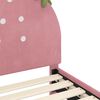 vidaXL Struttura letto bambini con testata Rosa 80 x 200 cm Velluto