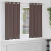vidaXL Tende Blackout con Anelli 2 pcs Marrone Scuro 175 x 140 cm