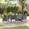 vidaXL Set da Pranzo per Giardino con cuscino 5 pcs Grigio polyrattan