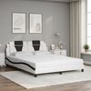 vidaXL Letto Viana con Materasso Bianco e Nero 160x200cm Similpelle