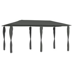 vidaXL Gazebo con Montanti Rivestiti 2,98x5,3x2,59m Antracite 160 g/m&sup2;