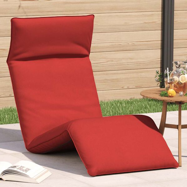 vidaXL Lettino Pieghevole Rosso 175x54x8,5 cm in Tessuto Oxford