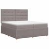 vidaXL Letto box spring con materasso Tortora 160 x 200 cm Tessuto