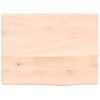 vidaXL Piano Bagno 40x30x2 cm in Legno Massello Non Trattato