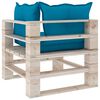 vidaXL Set Divani da Giardino Pallet 6 pz con Cuscini in Legno di Pino