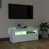 vidaXL Mobile Porta TV con Luci LED Bianco 90x35x40 cm