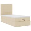 vidaXL Pouf Letto con Materasso Crema 90x200 cm in Tessuto