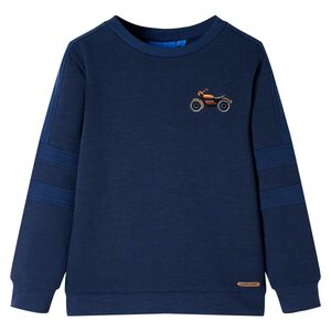 vidaXL Felpa per Bambini Blu Marino M&eacute;lange 92