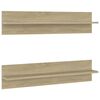 vidaXL Mensole a Muro 2pz Rovere Sonoma 80x11,5x18cm Legno Multistrato