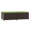 vidaXL Poggiapiedi da Giardino con Cuscini 2 pz in Polyrattan Marrone
