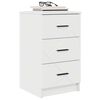 vidaXL Armadio da Notte con cassetto Bianco lucido 38 x 38 x 66 cm