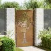 vidaXL Cancello da giardino 100x175 cm in acciaio Corten con design ad albero