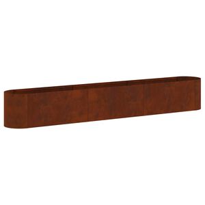 vidaXL Letto rialzato da giardino Acciaio Corten 280 x 40 x 40 cm