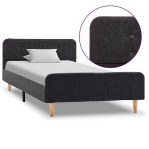 vidaXL Giroletto Grigio Scuro in Stoffa Ruvida 90x200 cm