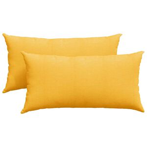 vidaXL Cuscini da Divano 2 pcs Giallo Chiaro 80 x 40 cm