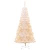 vidaXL Albero di Natale Artificiale Punte Iridescenti Bianco 240cm PVC
