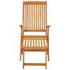 vidaXL Sedie Pieghevoli con Poggiapiedi 2 pz Legno Massello Eucalipto