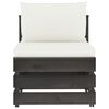 vidaXL Set Salotto da Giardino 4pz con Cuscini Legno Impregnato Grigio