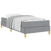 vidaXL Letto a molle con materasso Grigio chiaro 90 x 190 cm Tessuto