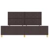 vidaXL Struttura del letto Marrone scuro 200 x 200 cm Tessuto